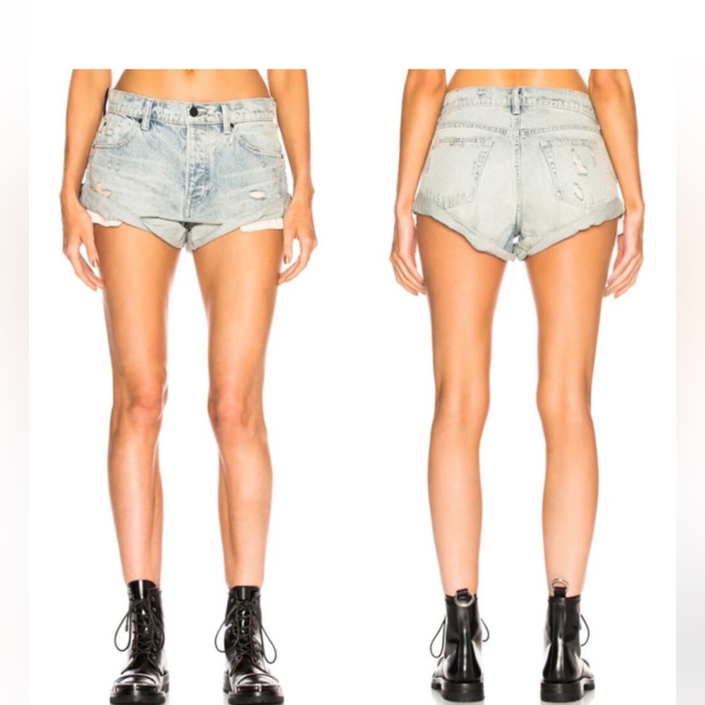Alexander Wang Faded Blue Denim Shorts size 27